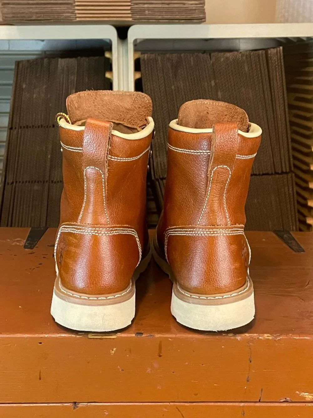 HERMAN SURVIVORS Men's Size 13 Oakridge Steel Toe Brown Leather Work Boots